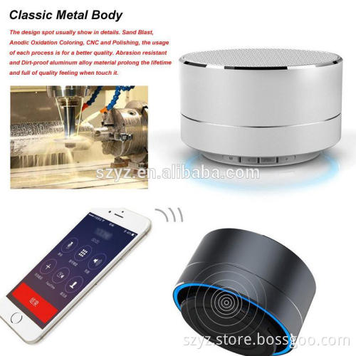YZTEK Best selling Christmas gift portable wireless mini A10 bluetooth speaker